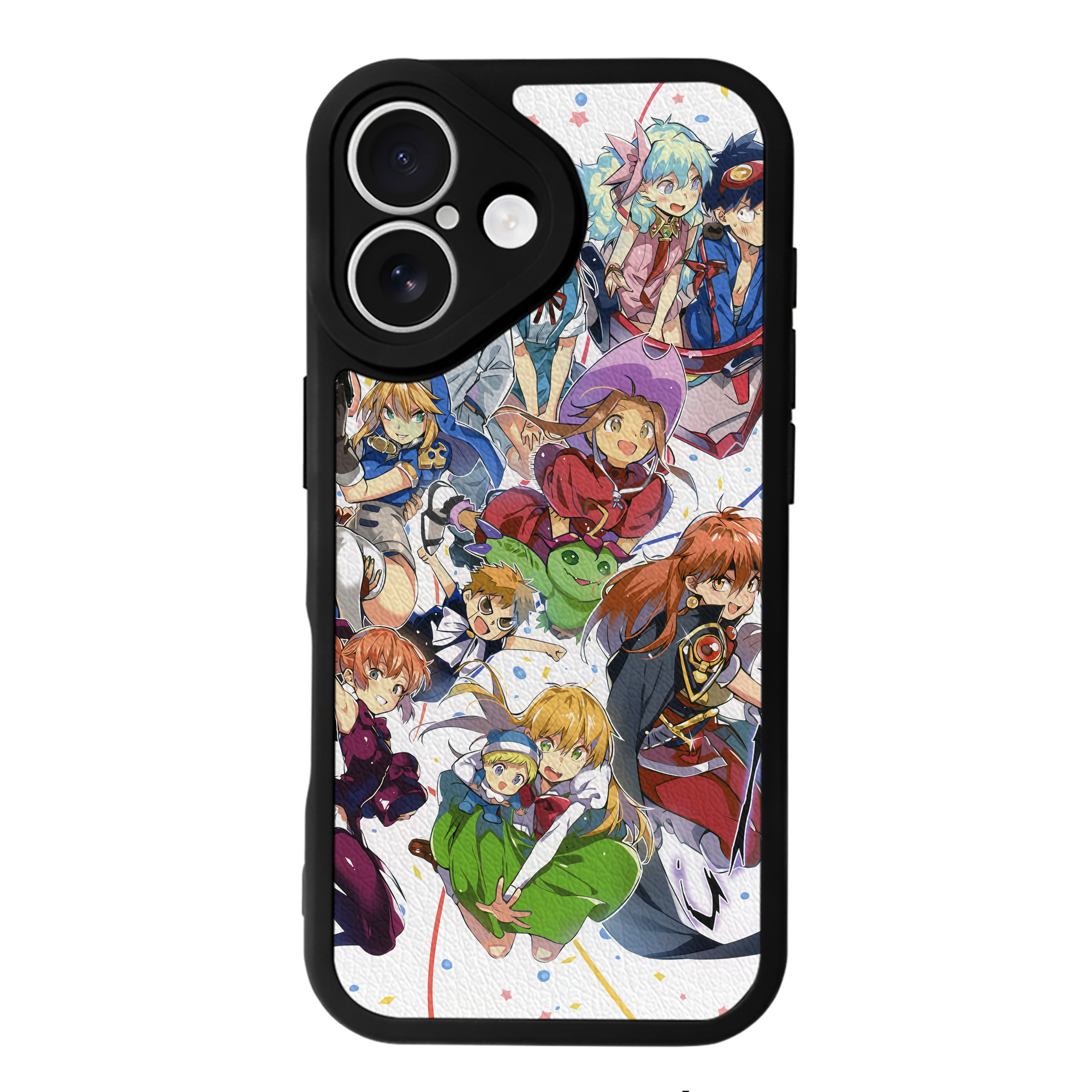（画像用） Digimon デジタルモンスター/デジモン 【iPhone 16シリーズ対応】シリコンスマホケース（レザー調） 材質：シリコン